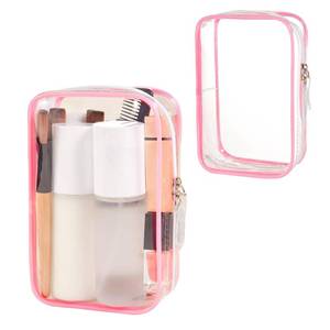 lot 12162 image: CALYGO 2 Packing Cubes 1 Quart Size Travel Bag TSA Approved Toiletry Bag Clear Small Purse Pouch International Long Flight Must Haves for Toiletries Makeup Liquids Airplane Europe Vacation Essentials