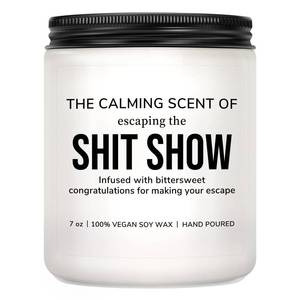 lot 12167 image: Funny Going Away Gifts for Coworker Goodbye, Farewell, Retirement, Leaving Gifts for Coworkers, Friends, Boss, Work Bestie- Leaving Job, Moving Away Presents - Lavender Scented Candle