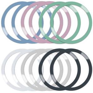 lot 12432 image: CKANDAY 12 Pieces Magnetic Wireless Charger Universal Metal Rings with Sticker, 6 Colors, Ultra Thin Metal Rings Compatible with MagSafe Wireless Charger Car Charger on Most Smartphone (Only 8)