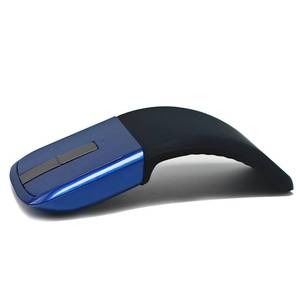 lot 12440 image: Bluetooth Arc Touch Travel Mouse Foldable Slim and Portable Mini Wireless Computer Mouse Folding Optical Mice for Microsoft Laptop Notebook Tablet - Black & Blue