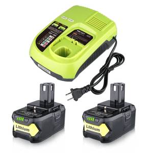 lot 13764 image: VANON 2Pack Upgraded 7.0Ah Replacement for Ryobi 18V Battery and Charger Compatible with P102 P103 P104 P105 P108 P109 P117 P118 Battey and Charger Combo (with USB)