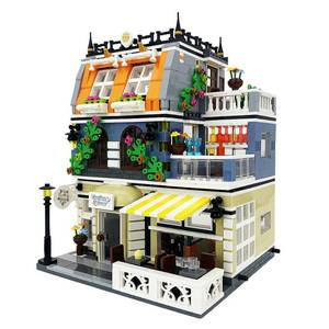lot 13779 image: ENJBRICK Garden Hotel Assembly Square Building kit,Modular House Building Blocks Model Set for Teens and Adults.Collectible Display Toy Building Set 1284 PCS