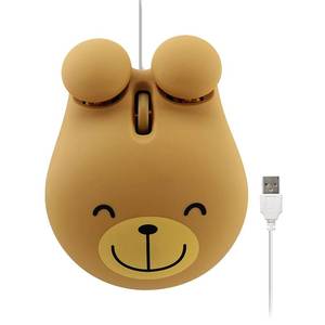 lot 14241 image: Sokelinn-six Wired Cute Mouse, USB Wired Mause for Kids with Lovely Cartoon Shaped, 1600PDI 3 Buttons Ergonomic Mini Mice for PC Laptop Desktop (Brown Bear)