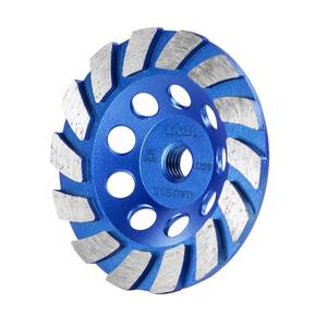 lot 14255 image: SALI 4.5 Inch Concrete Grinding Wheels 14 Turbo Diamond Segments 58-11 Arbor Diamond Grinding Wheel Fit for Paint, Epoxy, Mastic, Coating Removal