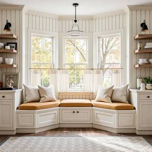 lot 14265 image: jinchan Linen Pinch Pleated Kitchen Curtains 24 Inch 4 Panels, Natural Linen Tier Curtains Back Tab Farmhouse Cafe, Light Filtering Small Window Drapes for Bathroom Laundry Room Beige