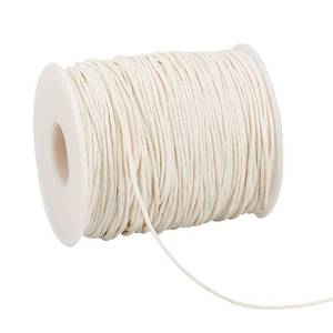 lot 14275 image: PH PandaHall 1mm Waxed Cotton Cord, 100 Yards Beading String Thread Wax Cord for Braid Bracelet Necklace Jewelry DIY Craft Macrame Making Glass Vase Floral Arrangement, Beige Color