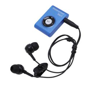 lot 14277 image: IPX8 Water Proof MP3 Player for Swimming, 8GB Underwater Music Player with Lossless Sound, Secure Clip & Water Proof Headphones for Diving, Surfing, Running, Skiing (Blue)