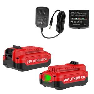 lot 14286 image: AYTXTG 2Pack 20V 3.5Ah Replacement V20 Craftsman 20V Battery and Charger Kit for CMCB202 CMCB204 CMCB206 CMCB201 CMCB100 CMCB124 with CMCB104 Craftsman 20Volt Battery Charger