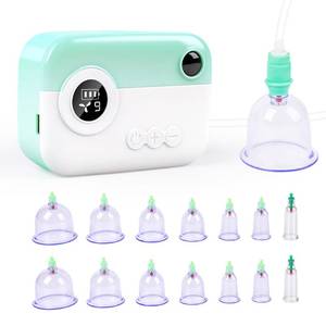 lot 14297 image: Meifuly Electric Cupping Therapy Massager Set, Vacuum Cupping Kit with 12 Cups for Back Massage and 2 Cups for Facial Finger Massage