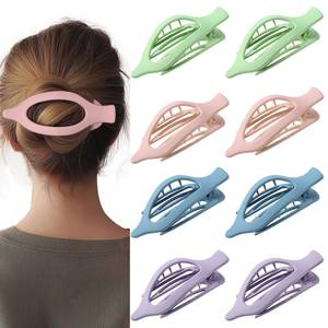 lot 14318 image: 8 Pack Pastel Flat Hair Clips for Girls �� Cute Matte Claw Clips in Pink, Blue, Green, Purple, Soft Color Aesthetic Hair Accessories, Non-Slip Barrettes Gift for Teen or Preppy Style