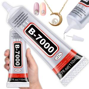 lot 14329 image: B7000 Rhinestones Glue for Crafts, 110ML Glue of Diamond Jewelry 3.7fl.oz Clear B-7000 Super Jewelry Glue Transparent Industrial Adhesive for Fabric Phone Repair Jewelery Making Crystal Gem