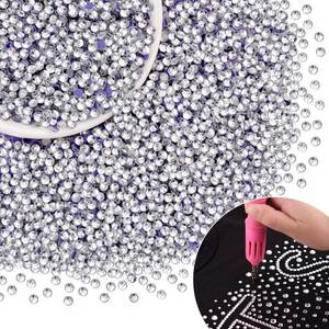 lot 14337 image: 8000Pcs Hotfix Rhinestones for Clothing, Clear SS10 Iron On Flatback Glass Gems, Bedazzler Crystals Rhinestones for Crafting Clothes Hats Shoes Fabric Bedazzling Decor Nail Art