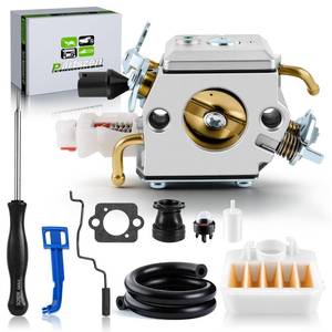 lot 14346 image: partszen 503283210 C3-EL42 Double Tube Carburetor for Husqvarna 340 340E 340EPA 345 345E 345EPA 346XP 346EPA 350 350EPA 353 353EPA Chainsaw with 537024002 537024003 Air Filter