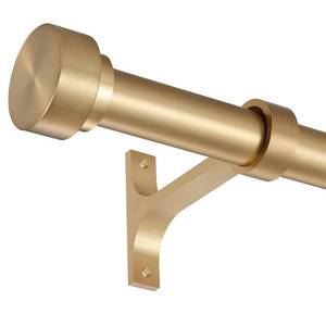 lot 15793 image: Short curtain rod 12-20 Inch Telescoping Side Curtain Rods, 1Inch Pole Adjustable Metal Drapery Rod, Warm Gold