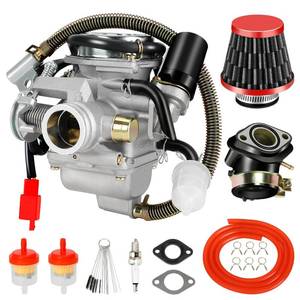 lot 15813 image: XIKOBY GY6 150cc Carburetor Kit Compatible with GY6 125cc 152QMJ 157QMJ 4 Storoke Engine, GY6 Carburetor 150cc PD24J Carb for Motorcycle Chinese Scooter Go Kart Moped ATV Performance Part