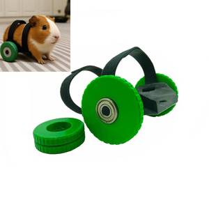 lot 16232 image: Small Pet Mobility Aid Wheelchair,Wheelchair for Back Legs Mobility Aid,Designed for Guinea Pigs & Similar Small Pets (2-4 lbs, up to 10 Long),Includes 2 Sets of Wheels (2.3 in  1.77 in)