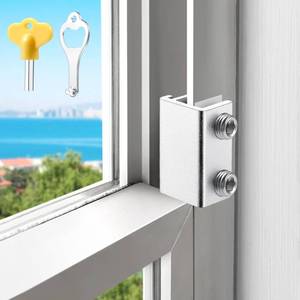 lot 16255 image: HYIEOU Sliding Window Locks (6 Sets), Secure Window Lock with Key, Window Locks for Up and Down Windows & Horizontal Sliding Windows, Adjustable Window Lock, Sturdy and Durable, Does Not Deform.