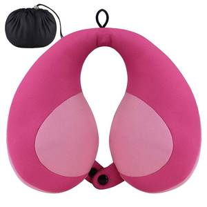 lot 19595 image: INFANZIA Kids Chin Supporting Travel Neck Pillow, Helps Support Head and Neck, Comfortably Designed for Head, Neck, and Chin Support - Gifts for ToddlerChildKids, Pink