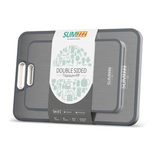 lot 19627 image: Titanium Cutting Board Double Sided Food Grade, Pure TitaniumPP for Kitchen, Cutting Board Easy to Clean15.5��10.5��12��8.5�� (USED)(Cosmetic Damage)