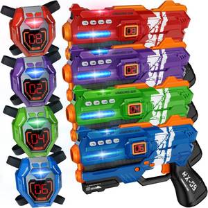 lot 19707 image: Laser Tag Guns Set of 4 Laser Tag Guns with Digital LED Score Display Vests,Gifts for Teens and Adults Boys & Girls,Adults and Family Fun,Gift for Kids Ages 8 9 10 11 12Year Old Boy