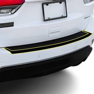 lot 20048 image: BOGAR TECH DESIGNS for Jeep Grand Cherokee 2014-2021 Rear Bumper Chrome Delete �� Precut Vinyl Trim Overlay, Gloss Black Blackout Look