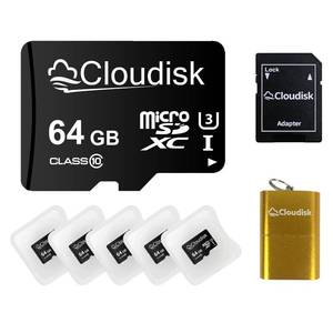 lot 20052 image: Cloudisk Pack of 5 Micro SD Card 64GB Flash Memory Card Micro SDXC C10 A2 U3 with SD Adapter, Card Reader (64 GB)