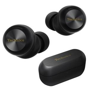 lot 20054 image: Technics Reference Class Hi-Fi Wireless Earbuds, Dolby Atmos, Head Tracking, Adaptive Noise Cancelling, 3 Device Multipoint, 10-hr Battery, Wireless Charging, in Ear Headphones - EAH-AZ100-K (Black)