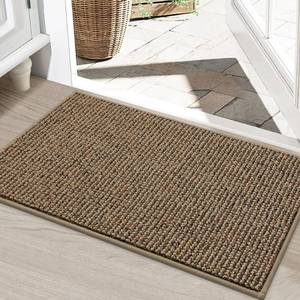 lot 20058 image: BEQHAUSE Dirt Trapper Door Mat 24 x 36, Non-Slip Washable Doormats Entrance Mat, Dirt Resistant and Absorbent Welcome Mat, Low Profile Floor Mats for Front Back Door and Entryway, Beige