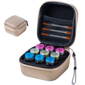 lot 20067 image: JFGLORIX Insulin Fridge Holder Storage Case Insulin Vial Protector Holder peptide storage case fridge Fits Standard 10ml U-100 Vials,Gold (9 Slots)