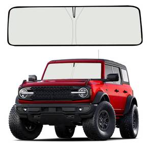 lot 20076 image: Moricere Upgrade Windshield Sun Shade for Ford Bronco 2021-2023, Foldable Windshield Sun Visor Blocks UV Rays (Not for Bronco Sport)