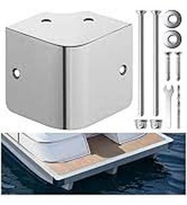 lot 3410 image: Marine Grade Stainless Steel Boat Deck Angle Caps