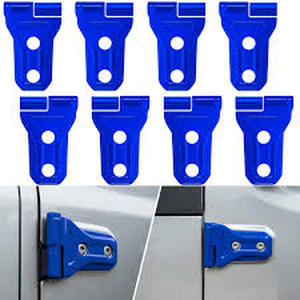 lot 3411 image: Blue Door Hinge Covers