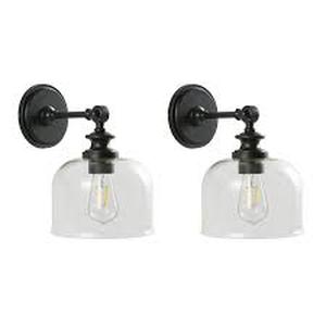 lot 3426 image: Rustic Wall Sconce Light Fixtures Set of 2 ORB Finish