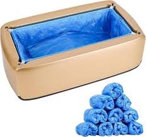 lot 5454 image: Automatic Shoe Cover Dispenser with Blue Disposable Covers