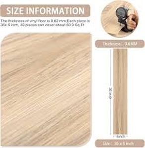 lot 5455 image: Wood Grain Vinyl Flooring Planks 40 pieces