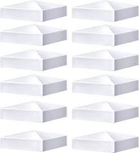 lot 5462 image: Fence post top cover color white set of 12