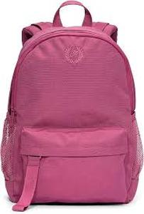 lot 5474 image: Pink Canvas Backpack with Metal Button Details