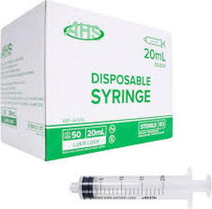 lot 6141 image: NUANCHU Disposable Medical Syringes Green Cap Set over approximately 50