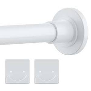 lot 11809 image: Shower Curtain Rod Assembly Kit (White)