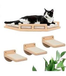 lot 11816 image: CUBHUG Cat Wall Shelves Wooden Pet Furniture