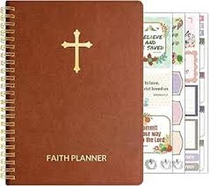 lot 12000 image: Faith Planner Spiral Bound Christian Religious Journal