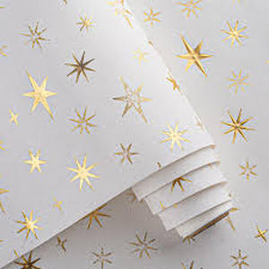 lot 12013 image: Gold Star Pattern Wrapping Paper 17in