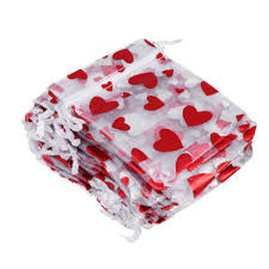 lot 12028 image: Red Heart Printing Goodie Bags For Kids 4x6in 50 pc