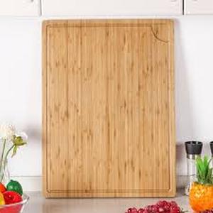 lot 12032 image: Large Bamboo Cutting Board with Groove