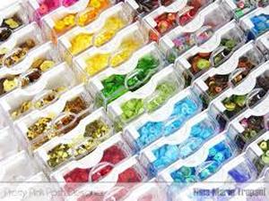 lot 12060 image: Holographic Sequin Assortment Kit with Storage Box