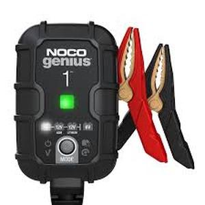 lot 14287 image: NOCO Genius 1 6V & 12V Battery Charger Maintainer and Battery Clamps