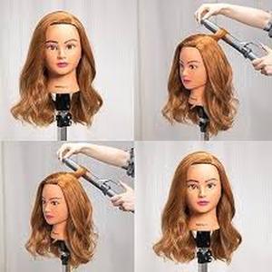 lot 19591 image: Professional Hair Styling Practice Head with Hair