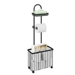 lot 19596 image: Freestanding Toilet Paper Holder with Storage