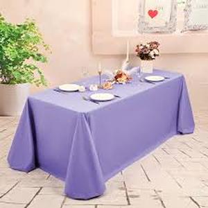 lot 19600 image: 6 Pack Lavender Rectangle Tablecloths 90x156 Inch