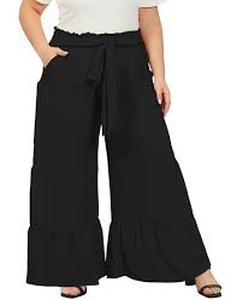 lot 19615 image: Wide Leg Pants with Pockets Size XL 3 pack (stock photo may not be exact)
